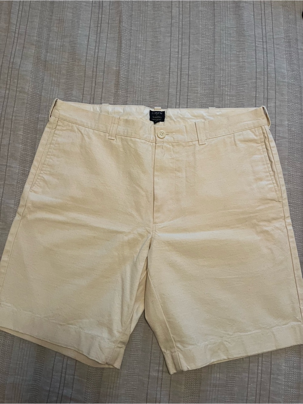J. Crew Men's Cream Linen Blend Shorts